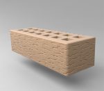 Кирпич керамический лицевой пустотелый с фаской размер 0,7 НФ